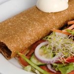 Savoury crepe and salad
